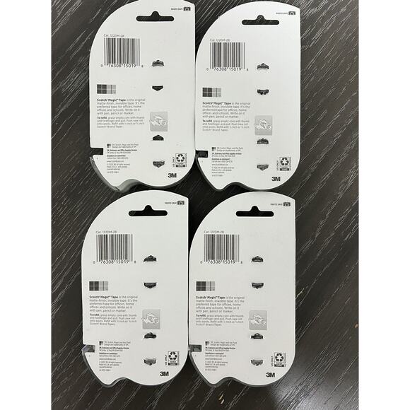 Scotch 3M Magic Tape Multipurpose Matte Finish 3/4" x 675" ea - 8 Rolls Total - Picture 3 of 4